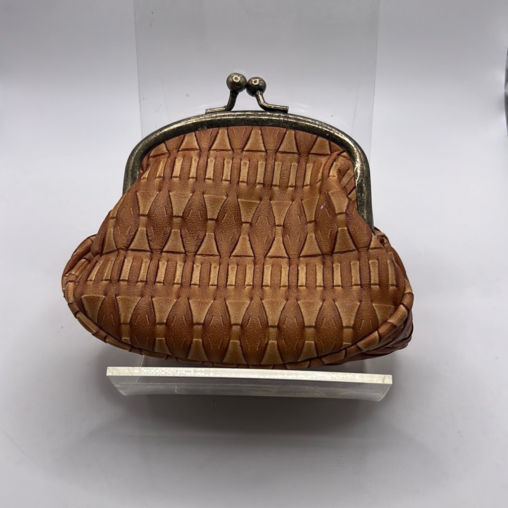 Cognac Colored, Vegan Leather Coin Purse